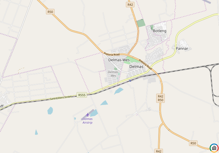 Map location of Delmas West